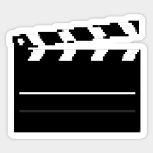 Hollywood Clapperboard Pixel Art Sticker